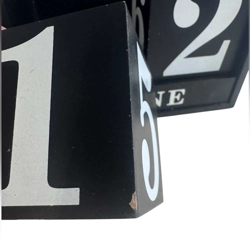 Mainstays Black and White Perpetual Desk Calendar